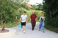 Postavitev oznake visoke vode na reki Kamniški Bistrici v Domžalah 5